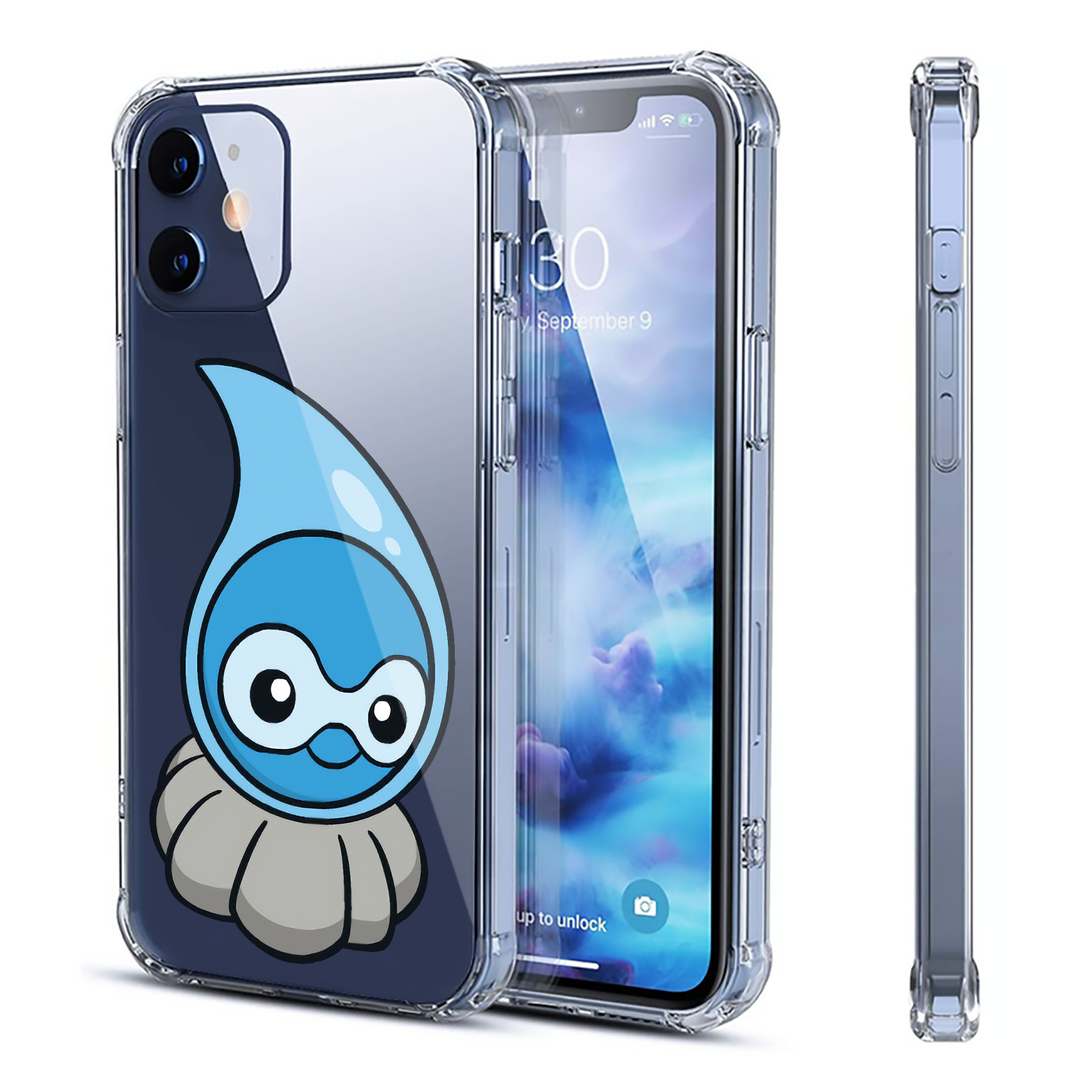（画像用） ポケットモンスター Pokémon 【iPhone 12シリーズ対応】透明スマホケース（クリアソフトケース）